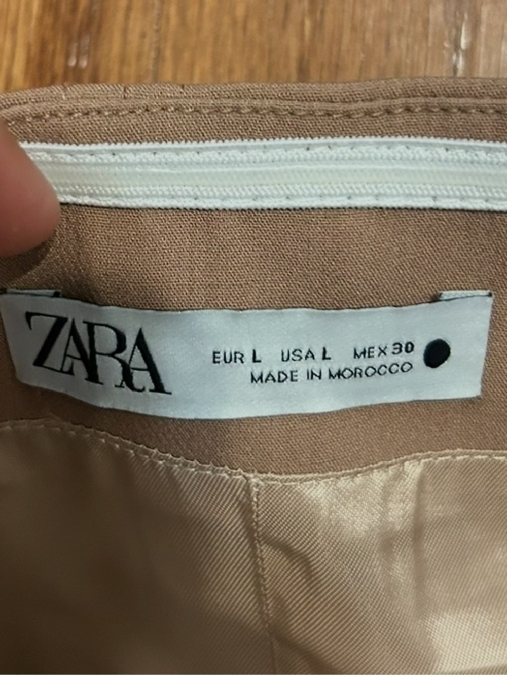Zara Taupe Structured Strapless Corset Tube Top Size Large - Picture 3 of 5